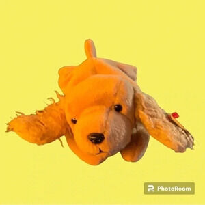 TY Stuffed Tan Dog with fluffy ears